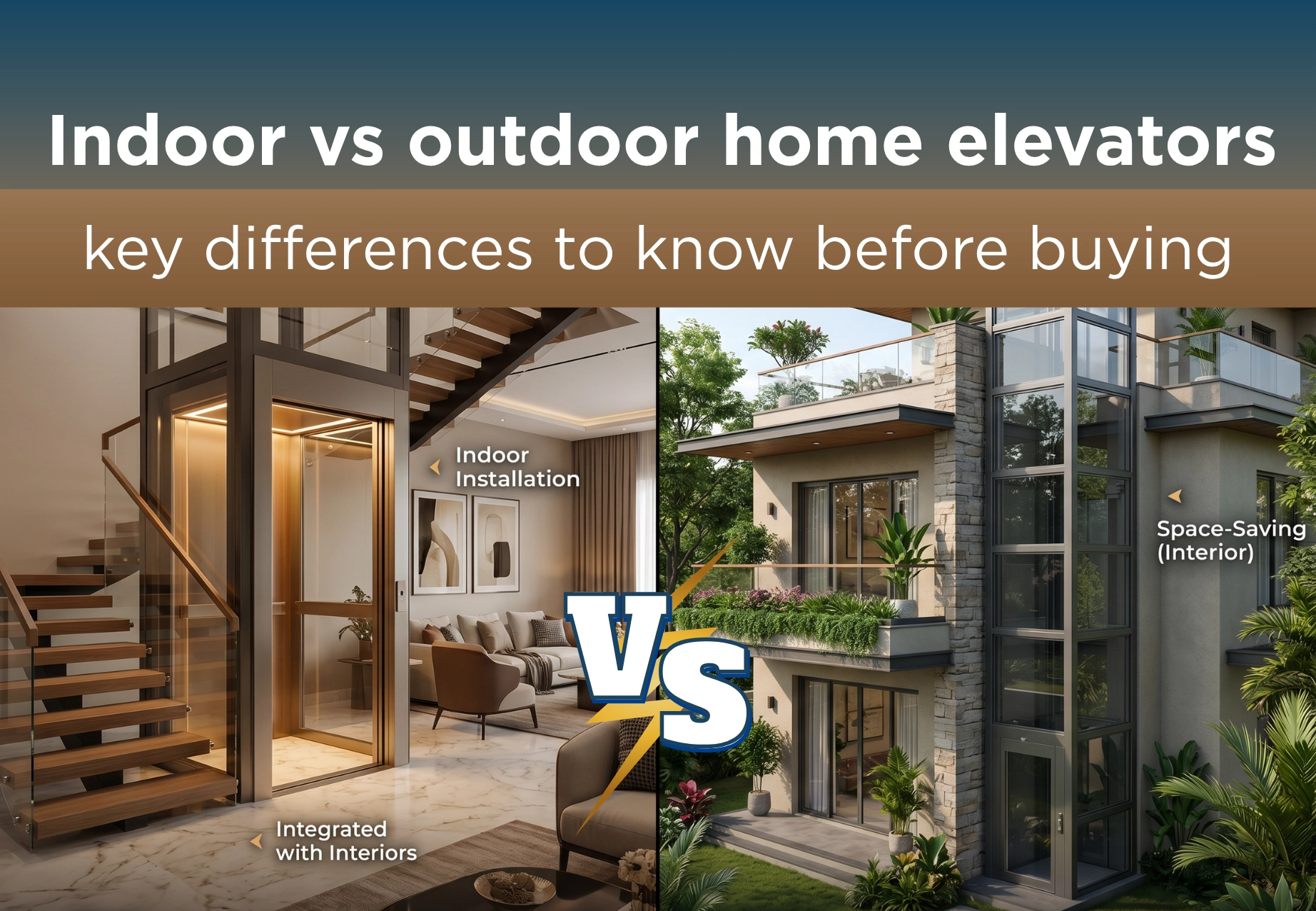 Indoor vs Outdoor Home Elevators: Key Differences to Know Before Buying