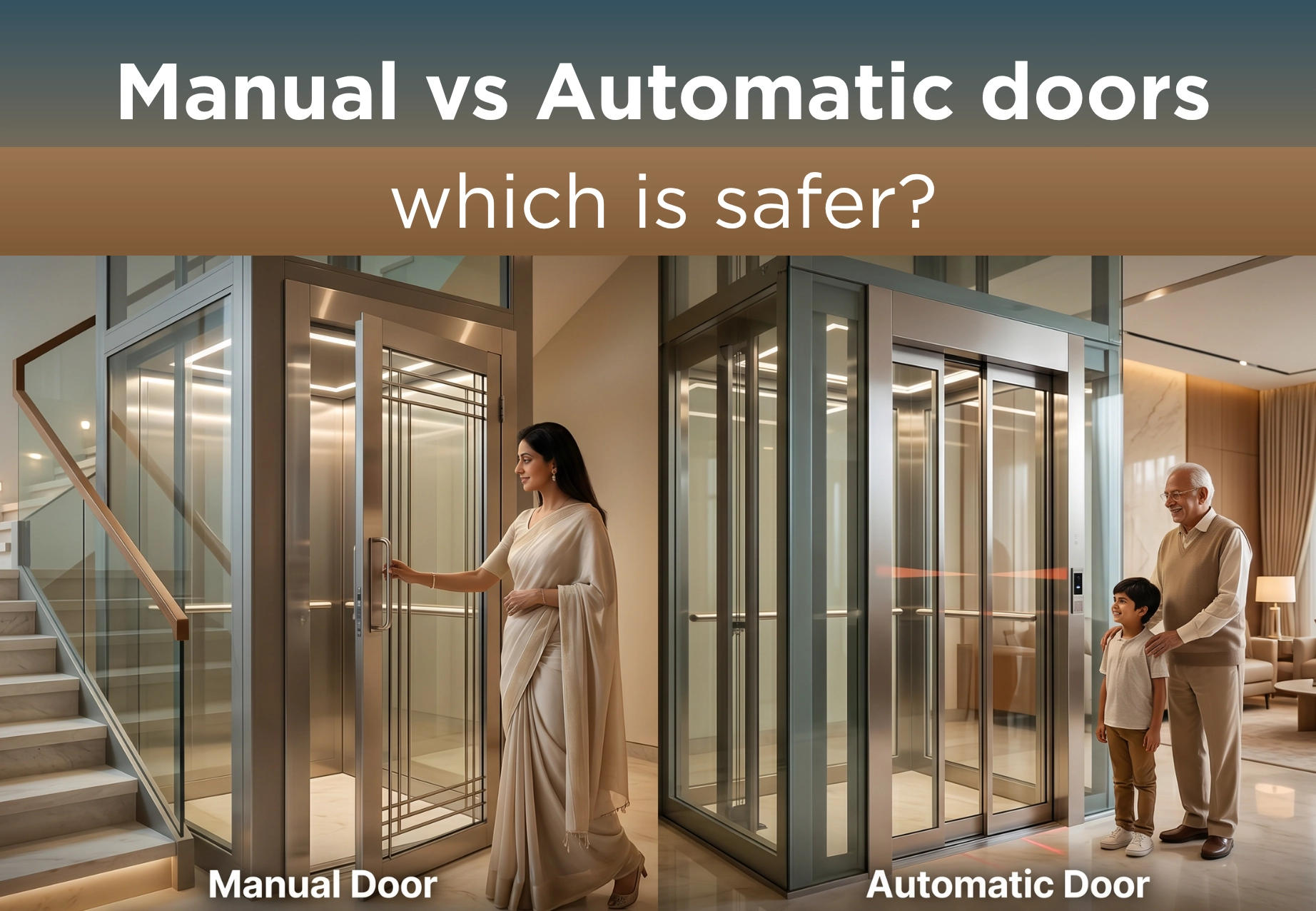 Manual vs Automatic Doors on Home Elevators: Which Is Safer?