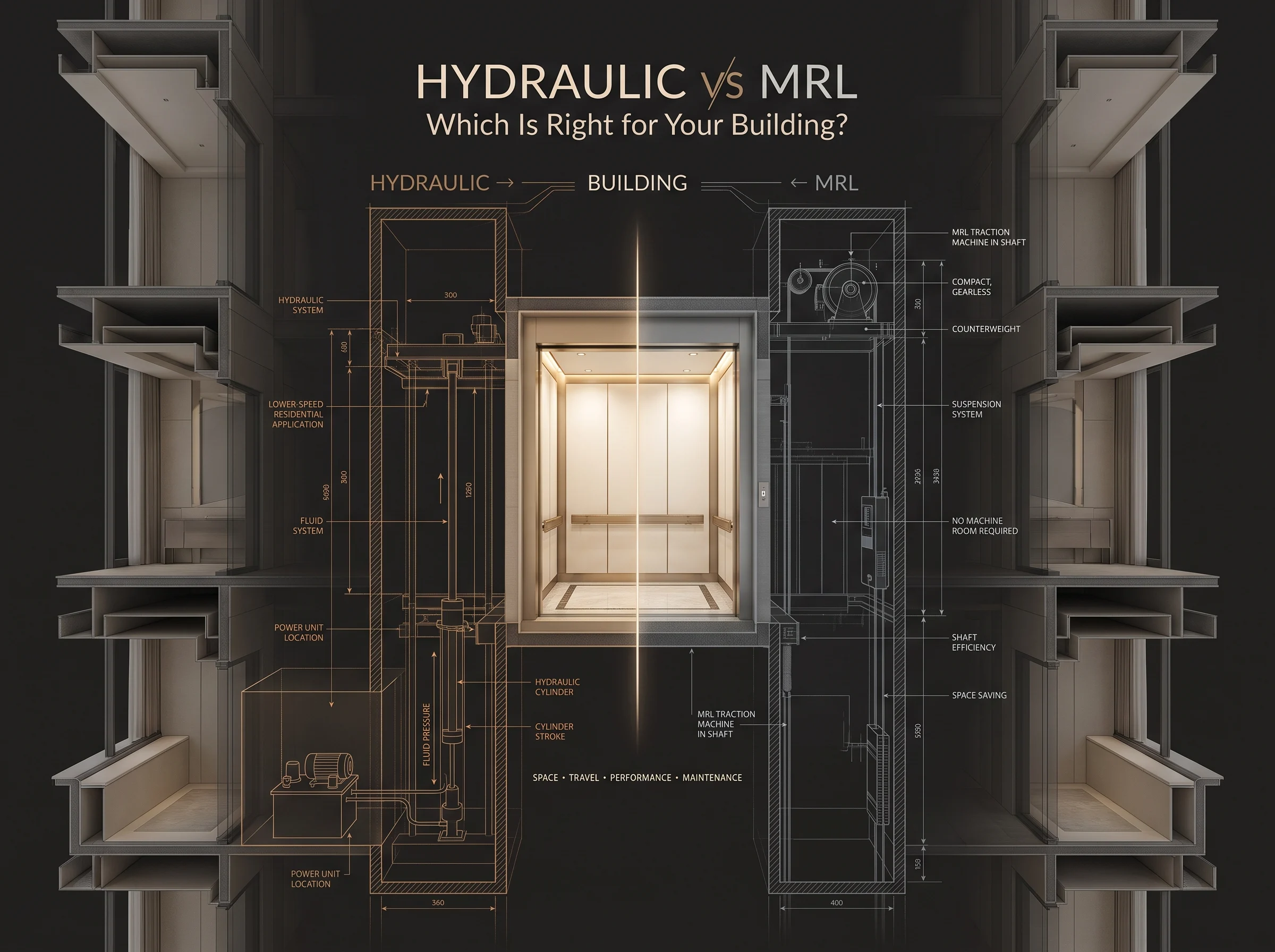 Hydraulic vs MRL Lift Which Is Right for Your Building?