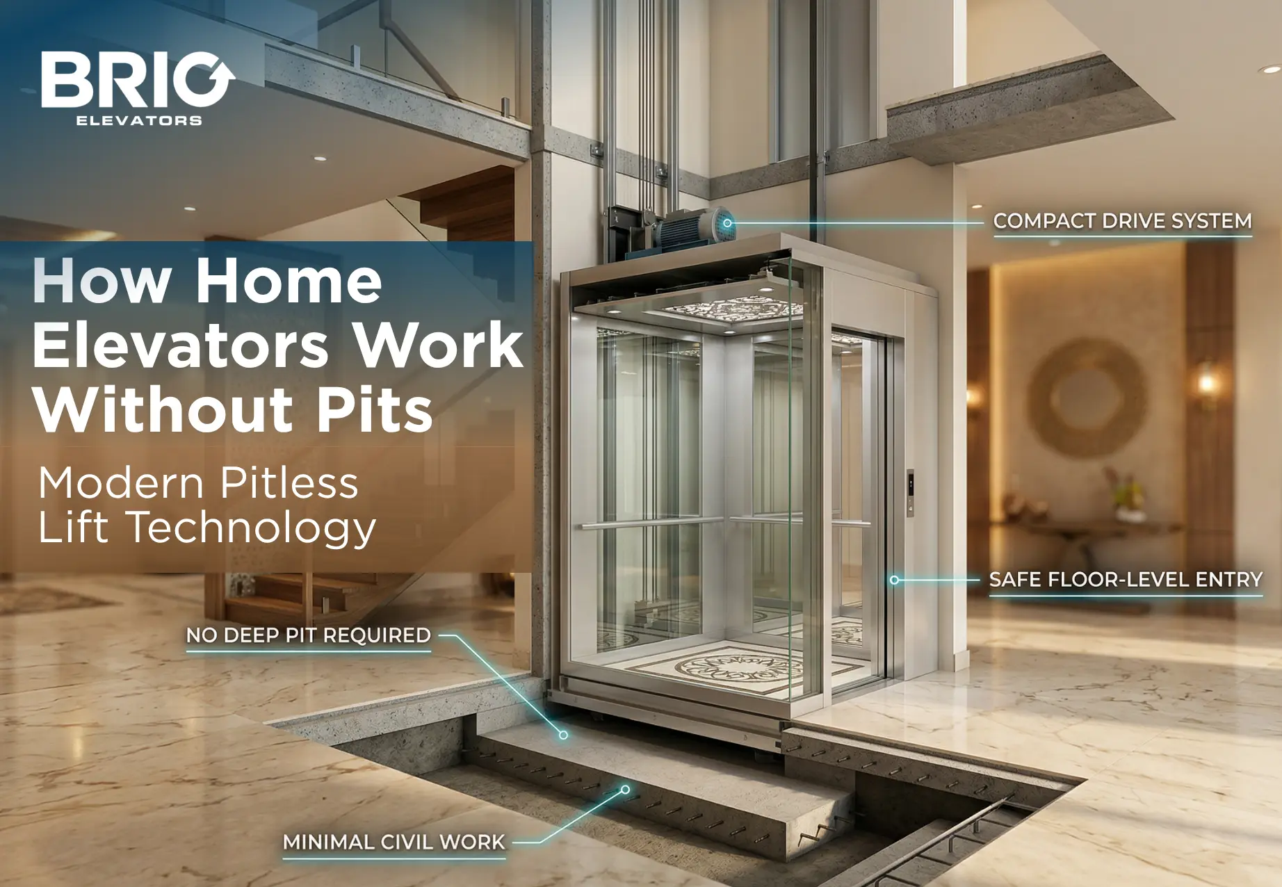 How Home Elevators Work Without Pits: Modern Pitless Lift Technology